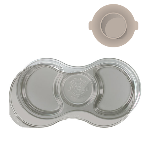 Grosmimi - Stainless Baby Food Tray(3/5 Compartments) with Silicone Suction Plate