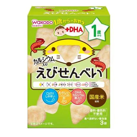 Wakodo - Baby Snacks Shrimp Rice Crackers 12M+