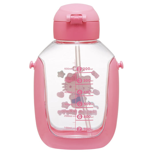 Skater - One-Touch Straw Water Bottle Hello Kitty 780ml