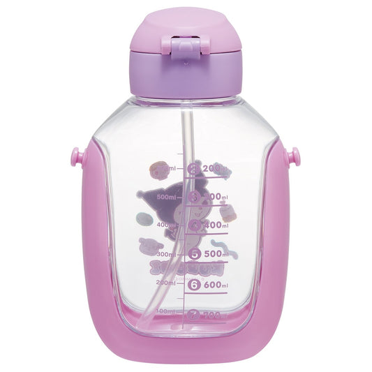 Skater - One-Touch Straw Water Bottle Kuromi 780ml