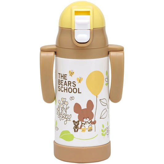 Skater - Vacuum Stainless Steel Straw Insulated Bottle Bear 350ml