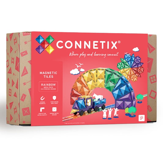 Connetix - 212 Piece Rainbow Mega Pack