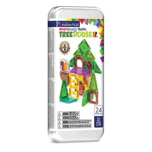 MAGNA-TILES - microMAGS - Tree House 24-Piece Travel Set