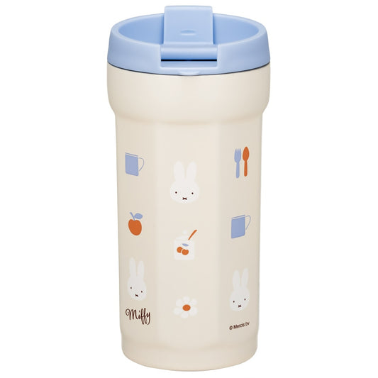 Skater - Vacuum Stainless Steel Insulated Octagonal Tumbler with Lid 350ml Miffy Bunny Girl