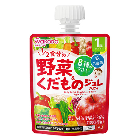 Wakodo - Jelly Drink Vegetable & Fruit Apple Flavor 70g