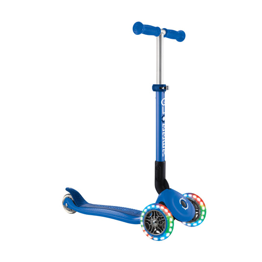 Globber - Junior Foldable 3 - Wheel Scooter with Lights 2Y+