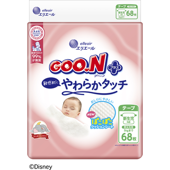 GOO.N Plus - Nappies Sensitive Skin NB 68pcs 0-5kg