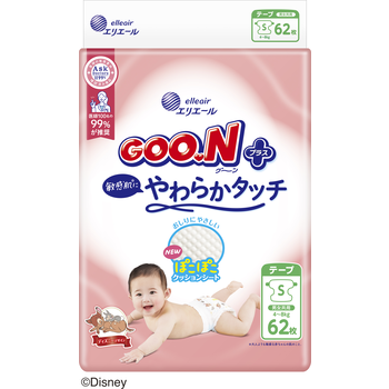 GOO.N Plus - Nappies Sensitive Skin S 62pcs 4-8kg