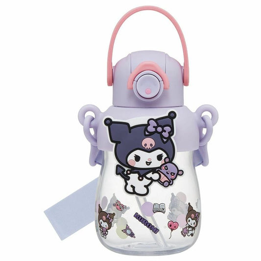 Skater - Straw Water Bottle with 3D Mascot 650mL Kuromi