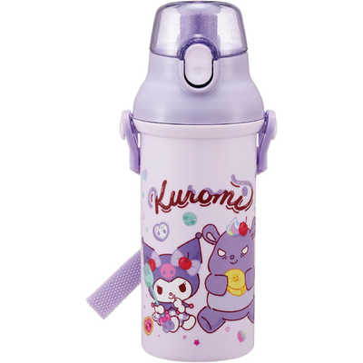 Skater - Antibacterial One-touch Water Bottle Purple Kuromi 480ml