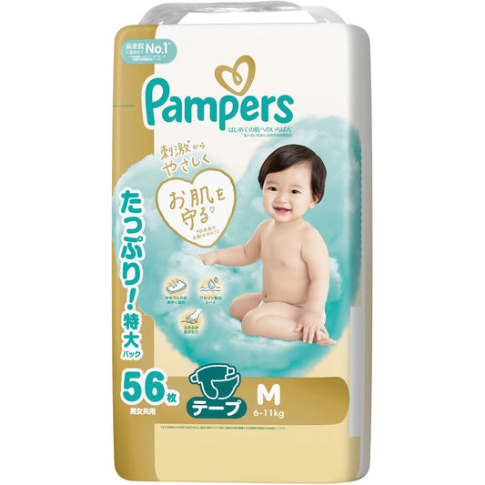 Pampers - Premium Care Nappy Tape M 6-12kg 56pcs