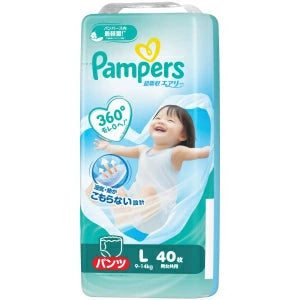 Pampers - Breathable Long Nappy Pants L 9-14 kg 40pcs