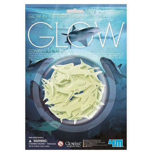4M - Glow-In-The-Dark Sharks Ceiling Bedroom Decor Kids