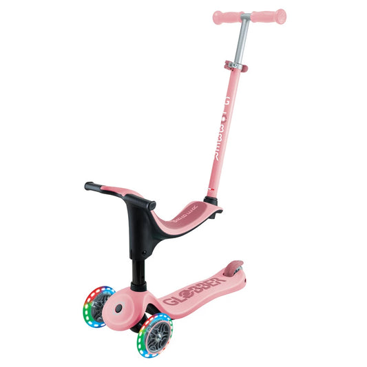 Globber - GO UP Sporty Lights V2 Scooter Pastel Pink / Deep Pink