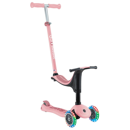 Globber - GO UP Sporty Lights V2 Scooter Pastel Pink / Deep Pink