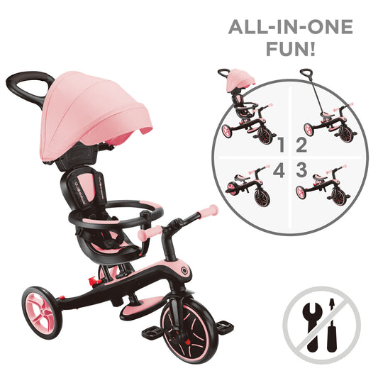 Globber - Explorer Trike 4 in 1 Pink