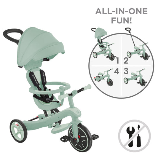 Globber - EXPLORER TRIKE 4in1 ECOLOGIC Pistachio