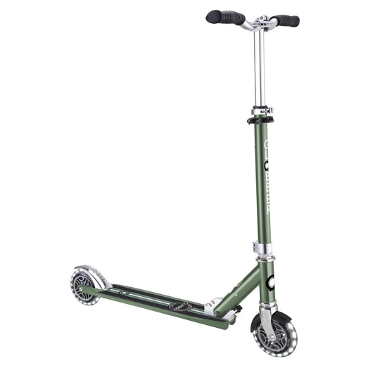 Globber - Flow Element  Foldable Kids Scooter with Lights Olive