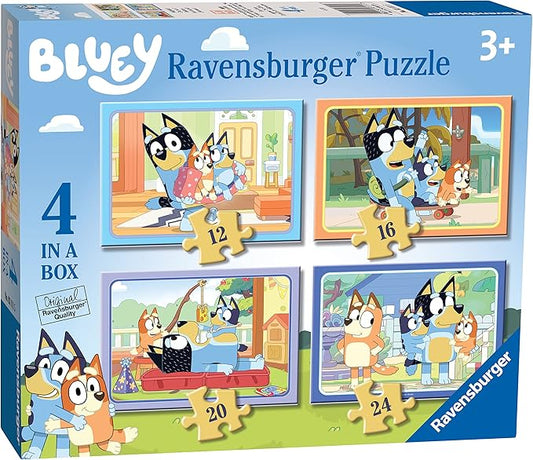 Ravensburger - Bluey Let's Do This! 4 in a Box - 12, 16, 20, 24pc Puzzles