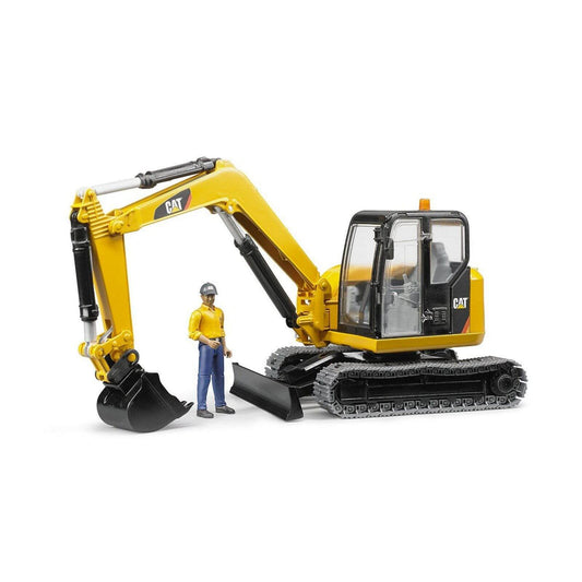 Bruder - CAT Mini Excavator with Worker