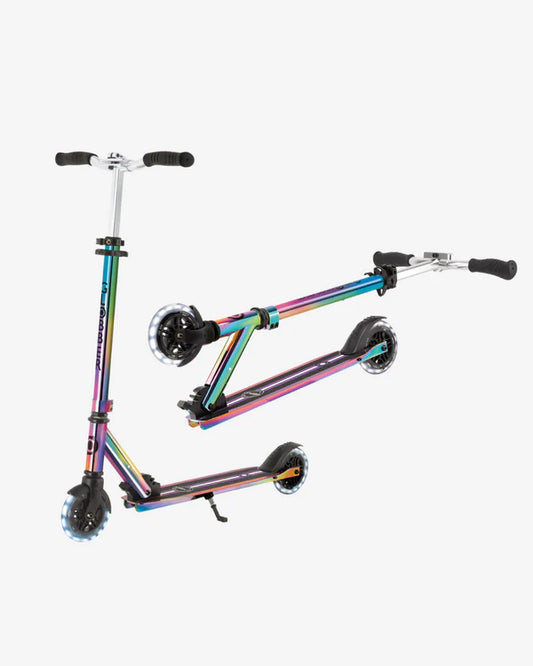 Globber - Flow Element  Foldable Kids Scooter with Lights Neochrome
