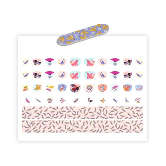 DJECO - 120 Feather Nail Stickers