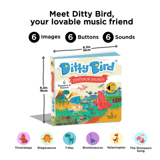 Ditty Bird - Dinosaur Sounds - USB-C Rechargeable