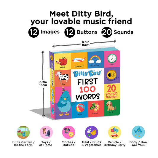Ditty Bird - First 100 Words - USB-C rechargeable