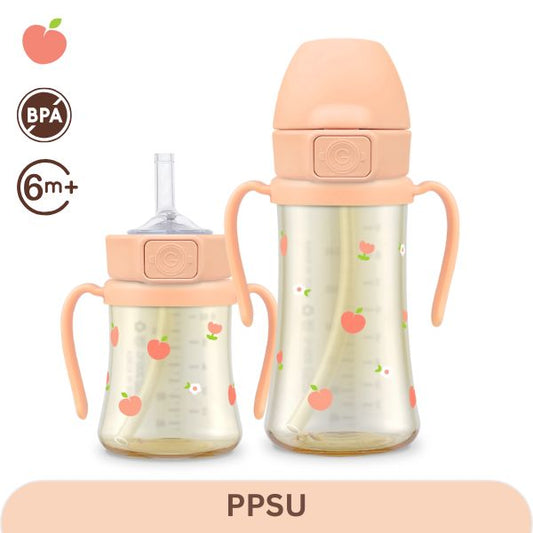 Grosmimi - Peach Flower Edition PPSU Straw Cup 300ml