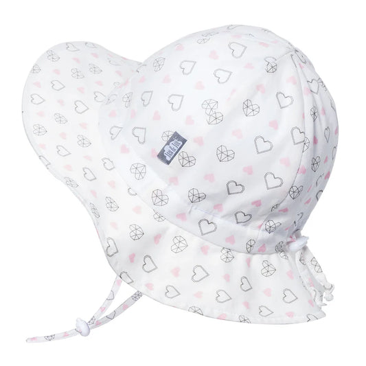 Jan & July Kids Cotton Floppy Hat Diamond Hearts