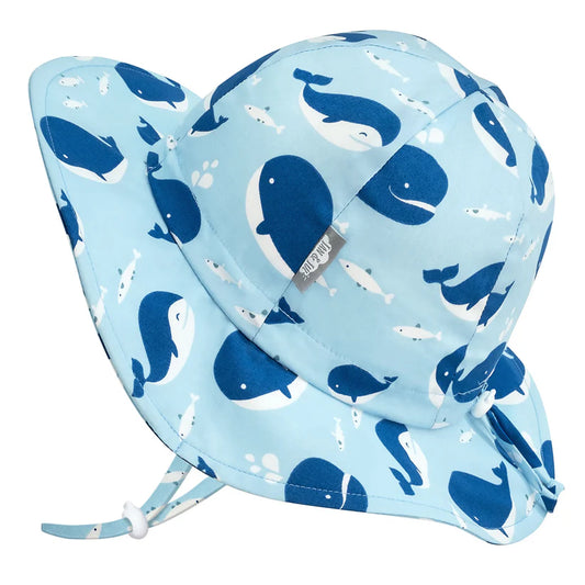 Jan & July Kids Cotton Floppy Hat Blue Whale