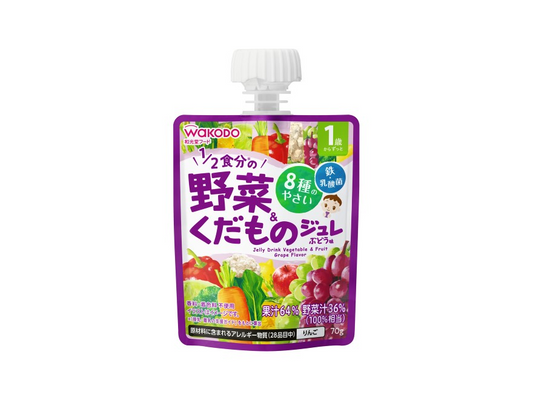 Wakodo - Jelly Drink Vegetable & Fruit Grape Flavor 70g