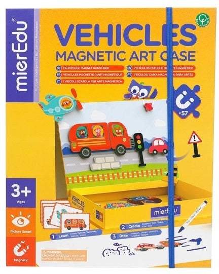 MierEdu - Magnetic Art Case - Vehicles