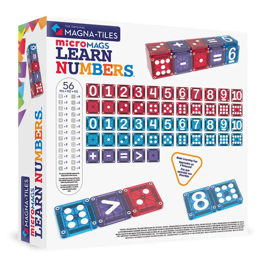 MAGNA-TILES - MicroMAGS - Learn Numbers - 56 Piece Set