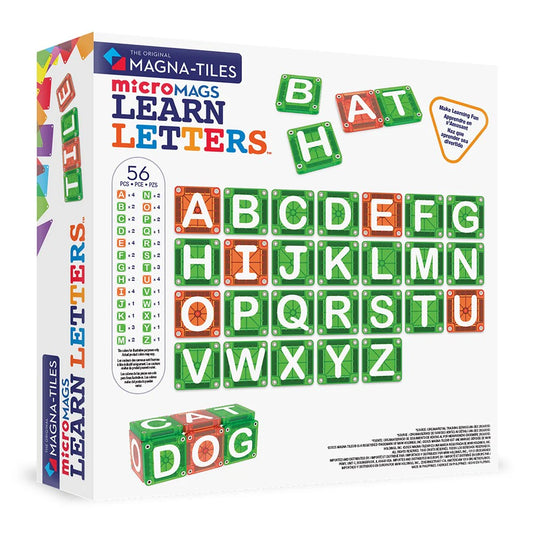 MAGNA-TILES - MicroMAGS - Learn Letters - 56 Piece Set