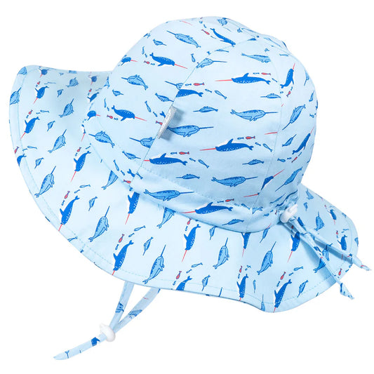 Jan & July Kids Cotton Floppy Hat Diamond Narwhale