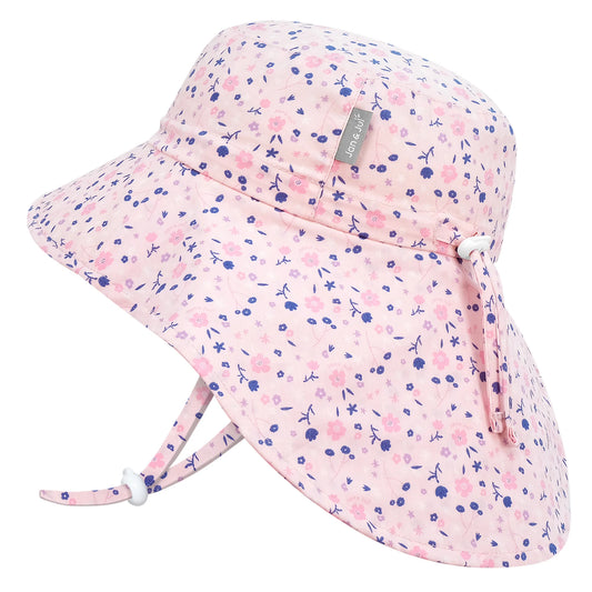 Jan & July - Kids Cotton Xplorer Hat - Pink Blossoms