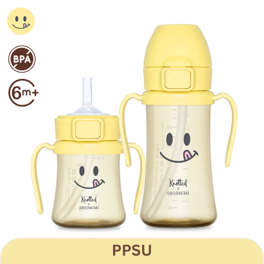 Grosmimi - Smile PPSU Straw Cup 200ml/300ml(Lemon Sugar)