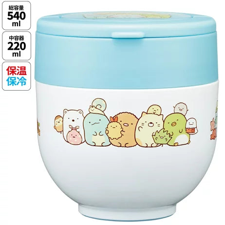 Skater - Vacuum Stainless Lunch Box with Handle 540ml Sumikko Gurashi Gather Together