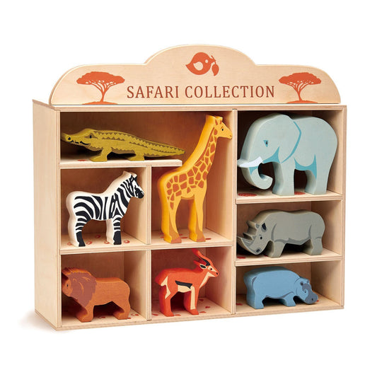 Tender Leaf - Safari Animals Display Shelf Set