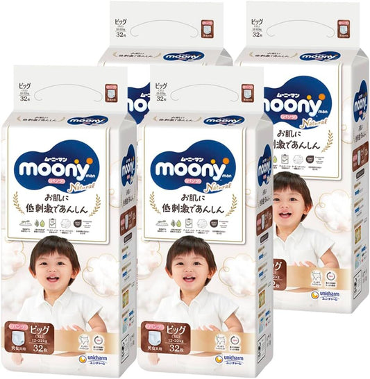 Moony - Pants Natural Moony XL12-22kg 4Packs 128pcs (XL32*4)