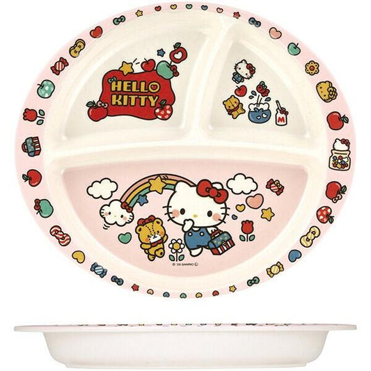 Skater - Kids Bamboo Divided Plate 430ml Hello Kitty
