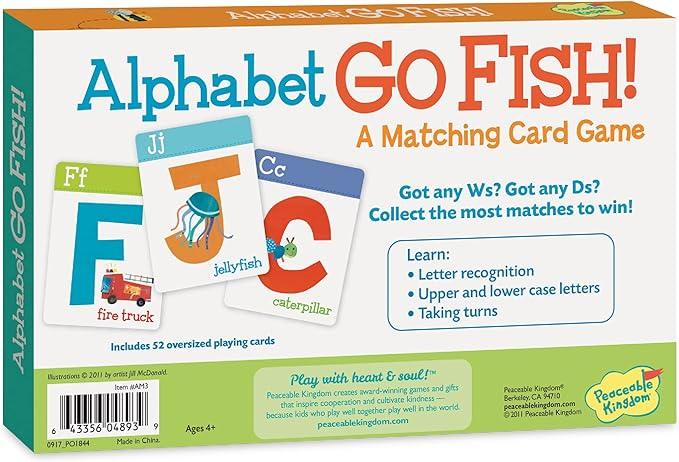 Alphabet Go Fish! Matching Card Game - Baby Harbour