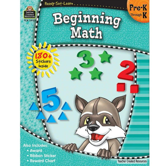 Beginning Math Ready Set Learn Book Grade PreK-K - Baby Harbour