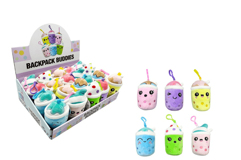 Bensons Trading Bubble Tea Backpack Clip 10cm – Assorted - Baby Harbour