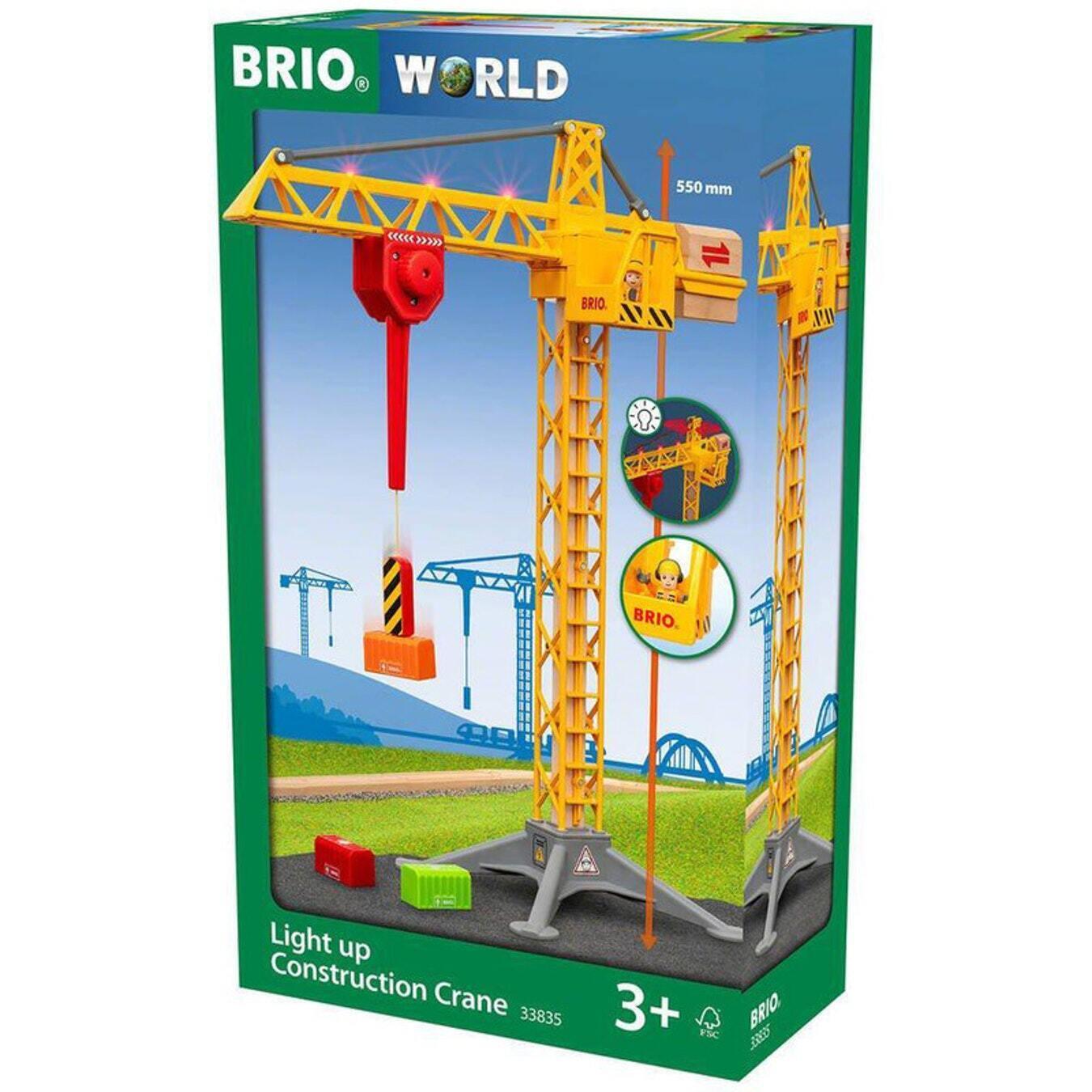 BRIO- Construction Crane with Lights 5 Pcs - Baby Harbour