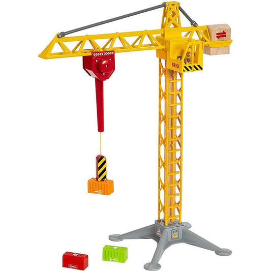 BRIO- Construction Crane with Lights 5 Pcs - Baby Harbour