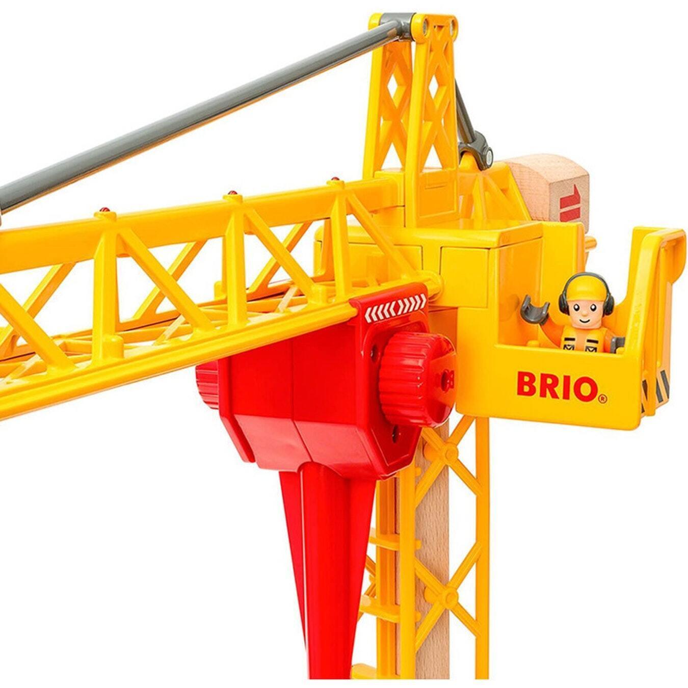 BRIO- Construction Crane with Lights 5 Pcs - Baby Harbour