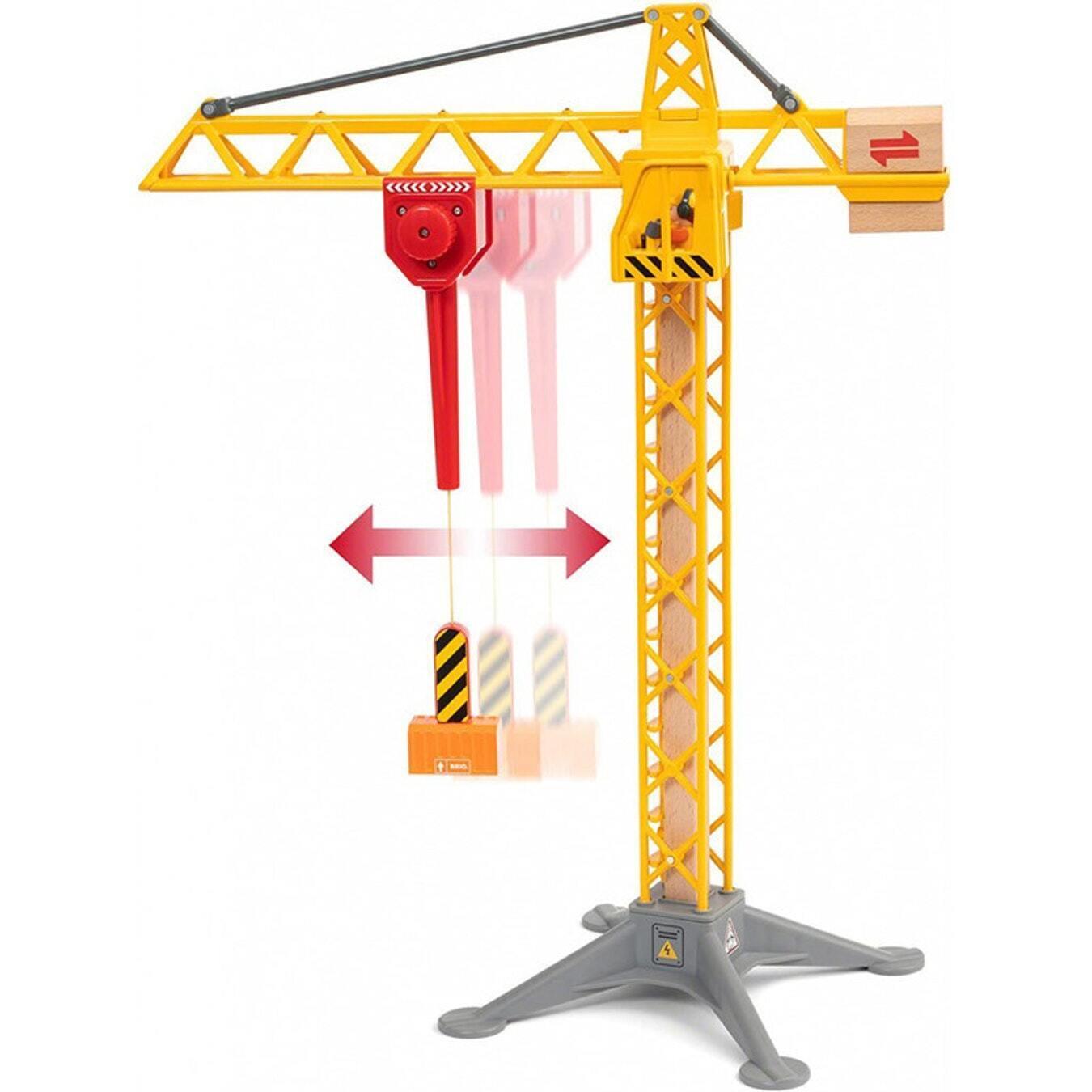 BRIO- Construction Crane with Lights 5 Pcs - Baby Harbour