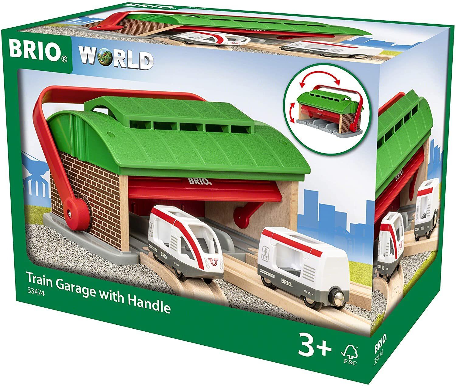 BRIO - Train Garage with Handle 3 Pcs - Baby Harbour